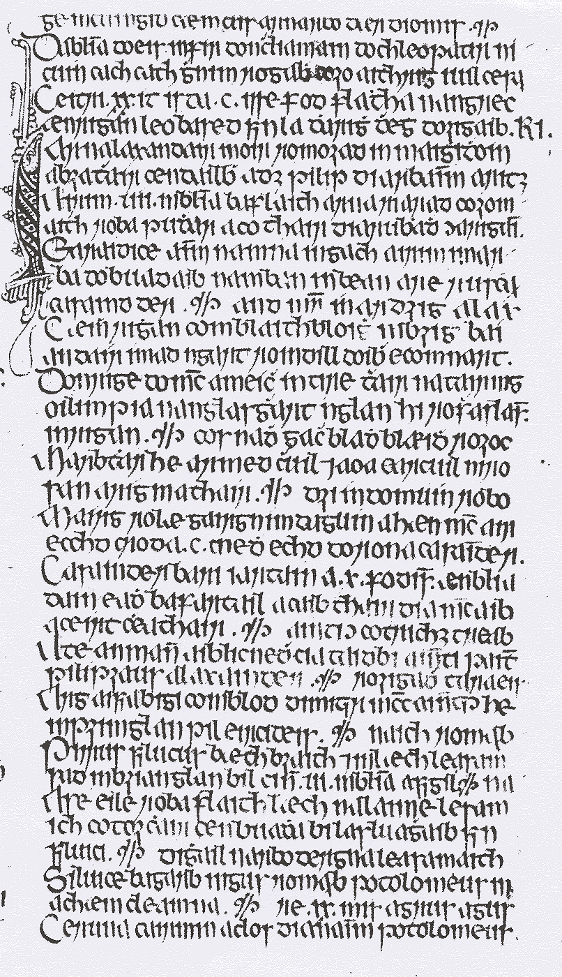 First page of book of Ui Maine